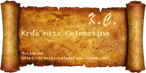 Kránitz Celesztina névjegykártya